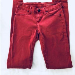 Blank NYC red skinny jeans